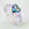 ファイアーオパール・ミスティックトパーズ 純銀リングBL 14号