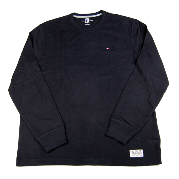 新品 トミー ヒルフィガー/L/ワンポイント長袖Ｔ/黒/TOMMY