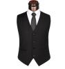 紳士品 メンズ ウール スーツ ベスト ビジネス系K043黒 Mサイズ