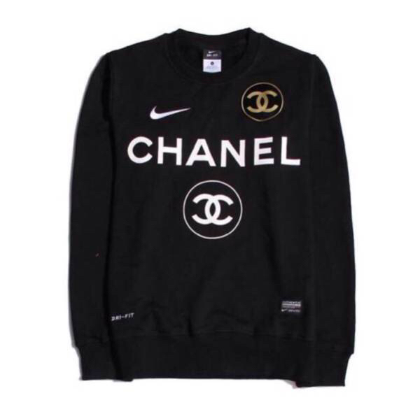 国内未発売○M○NIKE x CHANELパロディスウェット黒fendigvgv