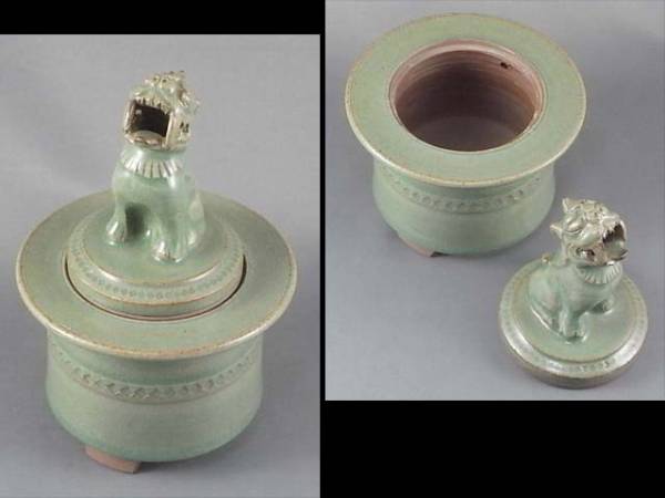 【Sun】 美濃焼　青磁香炉　雅山窯　中島正雄　未使用品_2