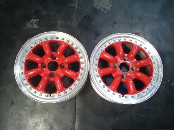 (C523) ブラックレーシング 8スポーク 6j×14 4H PCD100 +35 2本