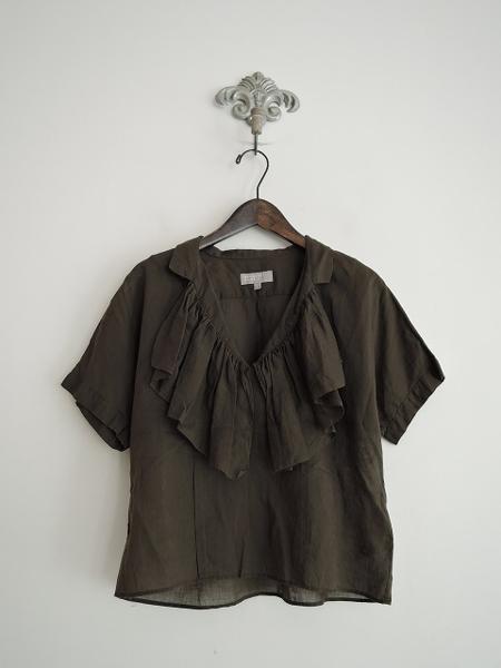 マーガレットハウエル *シルク混フリルブラウス1 *シャツ1115 