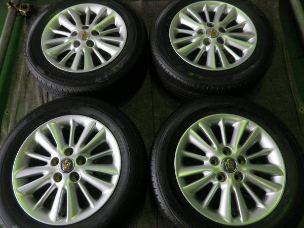 36-11◆車検用！純正戻し♪180クラウン純正◆215/60R16 8-9分山