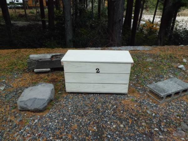 ■シャビーハンドメイド■おもちゃ箱収納＆テーブル