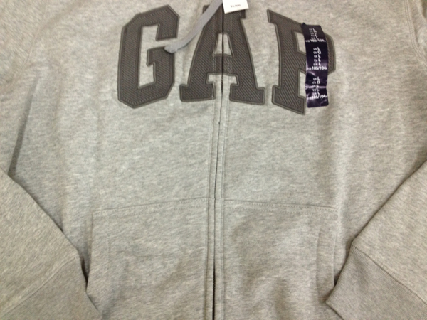 ●ＧＡＰ●新品●Ｍ●ロゴ●ジップアップ●ギャップ●グレーM01