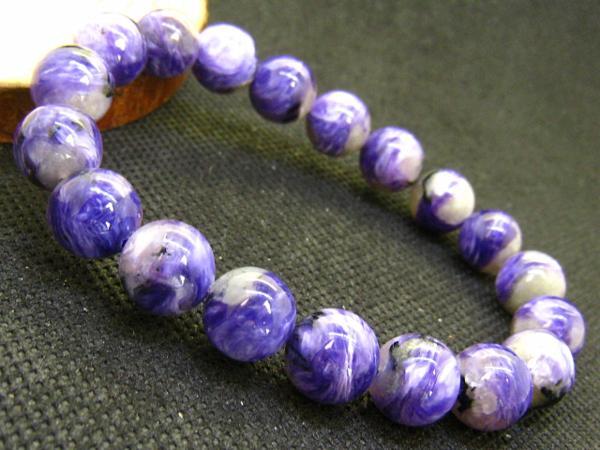 0313g751天然石!★【5Aチャロアイト】★ブレス10-10.5mm