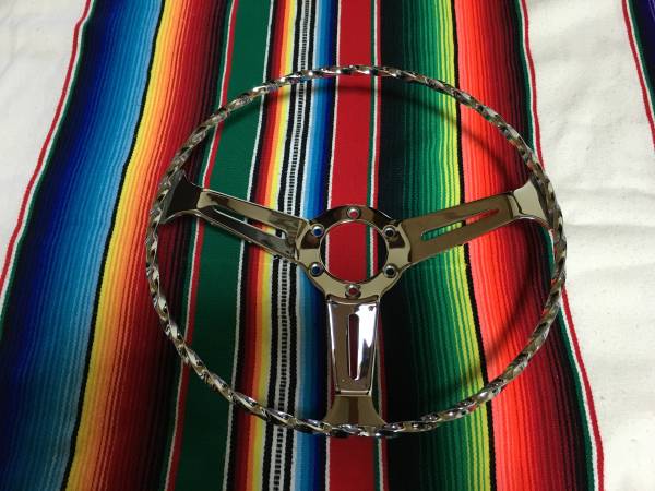 当時物小径 ツイストステアリング メッキ ローライダー ワンオフ