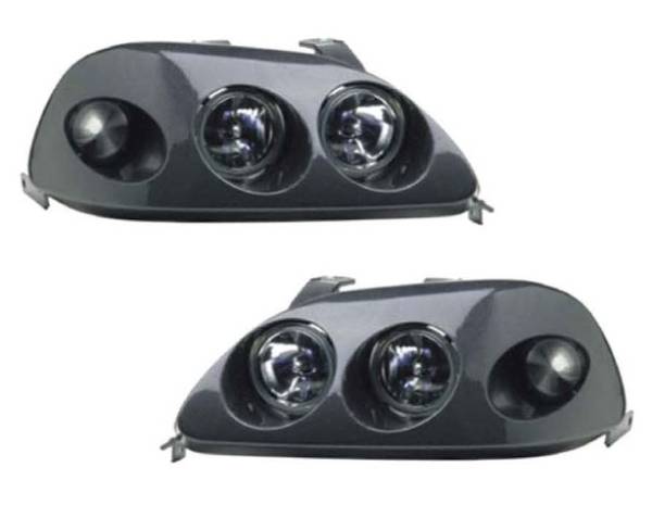 シビック　EK　前期　３Dタイプヘッドライト　ブラック 左右新品