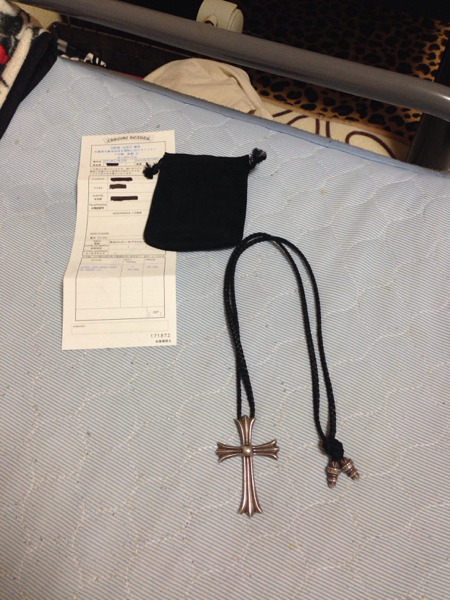 ギャランティ原本付本物クロムハーツCHラージクロス即決