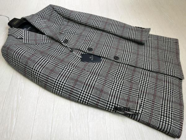 6168◆アクアスキュータム◆19万 チェック柄チェスターコート/36