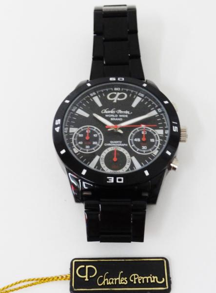 ◇美品！シャルル・ペリン クロノグラフ時計 CP2030G ブラック(クロノ 
