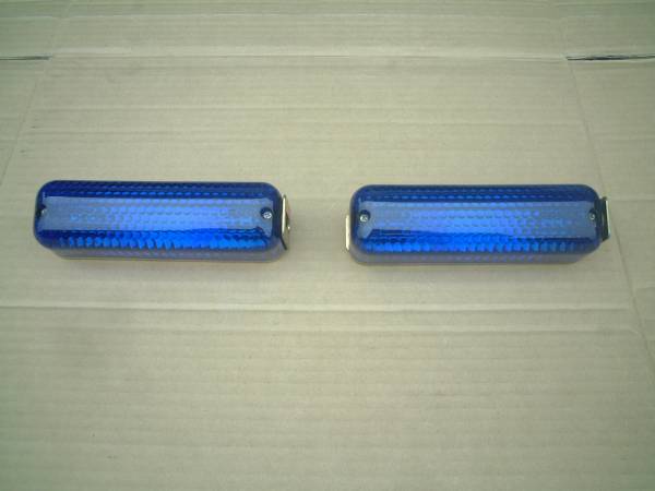 レトロ、デコトラ、旧レンズカット、棒マーカー、車高灯、濃い青