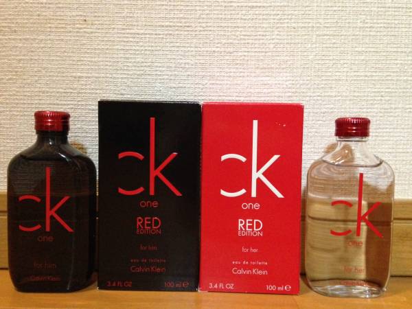 １円～未使用 ＣＫ シーケーワンレッド ヒム＆ハー 各１００ｍｌ