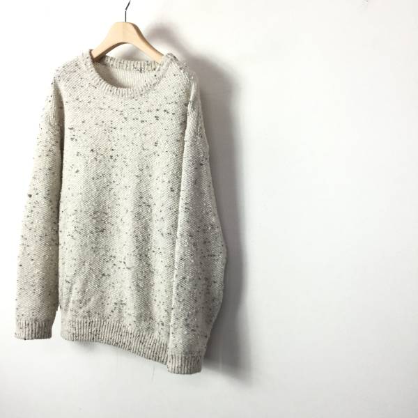 Crepuscule LABRAT nep tweed big knit crew neck sweater 15AW x 