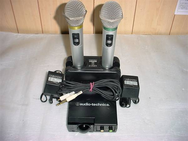オーディオテクニカ業務用，赤外線ワイヤレスセット，2MHz，美品!