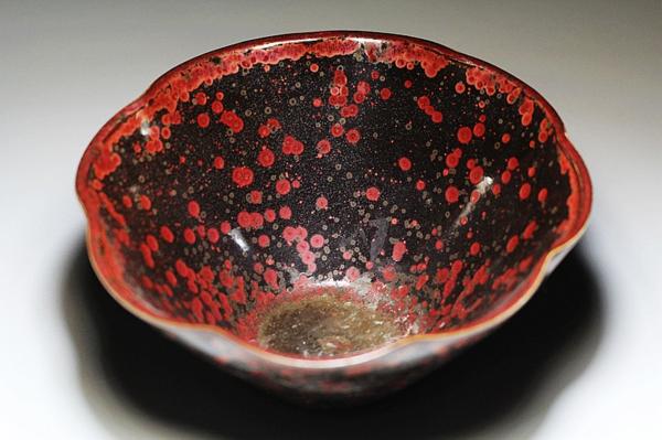 建窯収蔵家 建窯盞 紅色 鷓鴣斑 茶碗 19cm Z616
