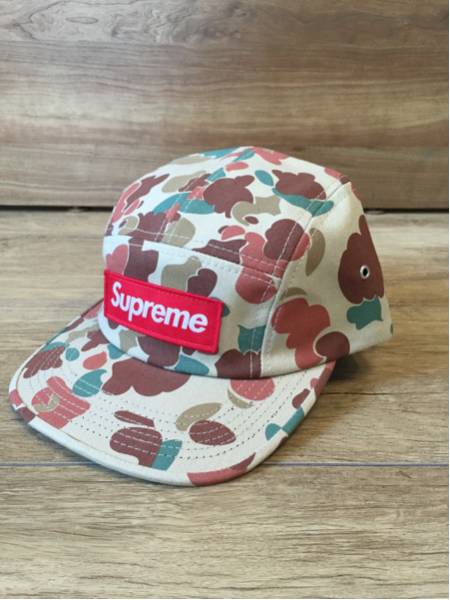 超美品 本物 camo boxロゴ cap supreme レア 迷彩