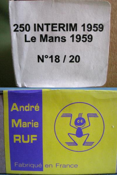 1/43 AMR フェラーリ250 INTERIM 1959 ルマン ruf BBR