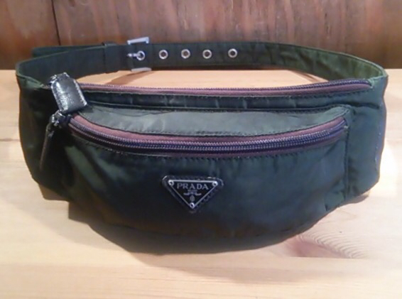 プラダPRADAナイロン ウエストポーチ ボディ バッグ ヒップ 伊製