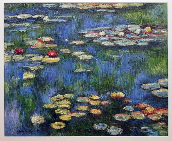 大作 クロード・モネ 肉筆 油彩 鑑定書 「睡蓮」 自然、風景画 絵画