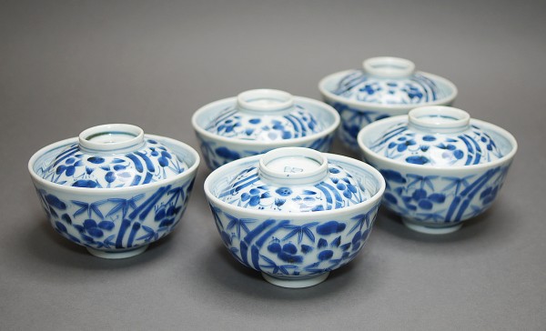古伊万里 蓋茶碗 iichi 染付 江戸時代 江戸後期 1客 (有)新原美術
