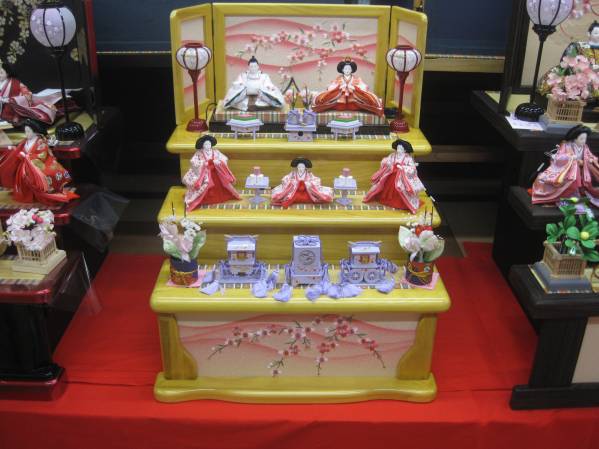 雛人形　桐三段飾り　柳親王五人飾り　