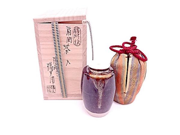 肩衝茶入 陽炎園 膳所焼 栗山園オンライン通販部 出物 膳所焼
