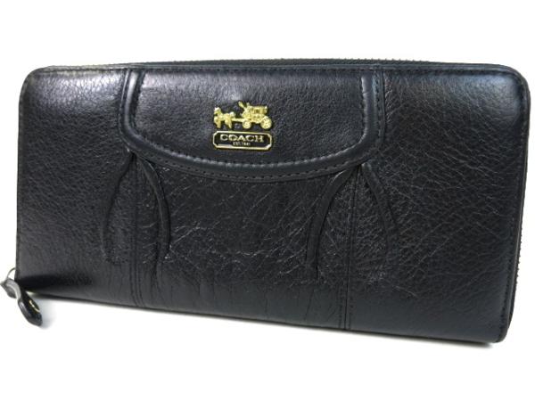 71620★本物コーチ★ラウンドファスナー長財布★レザー★美品