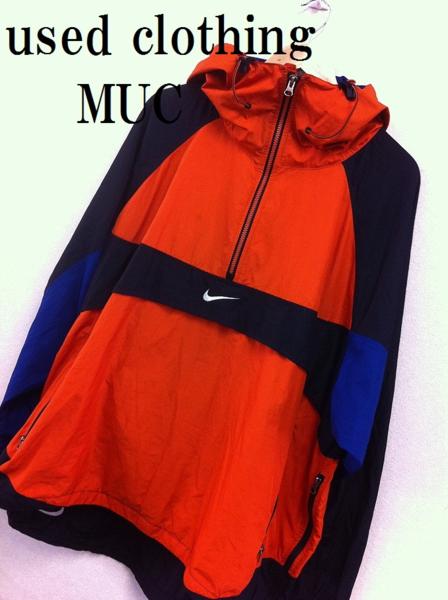 825☆NIKE/ナイキ☆プルオーバージャケット☆オレンジ×黒☆XL