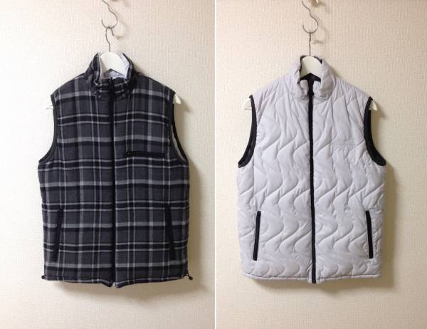 サンプル品 white mountaineering リバーシブルベスト チェック