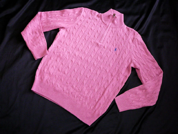 ラルフローレン★お洒落コットンセーター/ピンク系★Ｍ