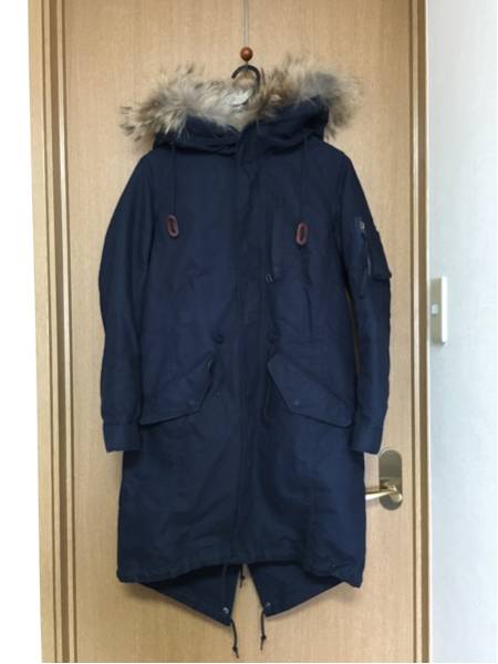 希少　美品　 アメリカンラグシー　モッズコート　ネイビー　 サイズ1 14AW64800アメリカンラグシーモッズコートネイビーglamb 女性用