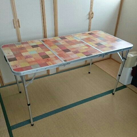 コールマン ナチュラルモザイクリビングテーブル/140 中古 かずColeman