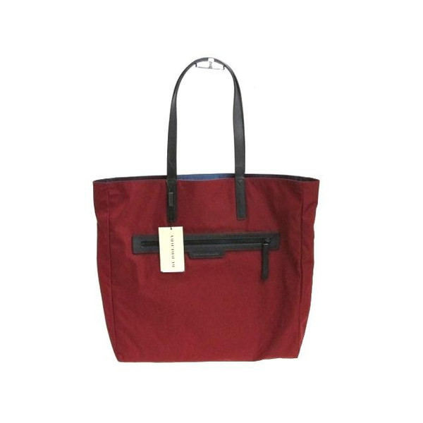 バーバリー リバーシブルトートバッグ レッド×ブラック 3963419