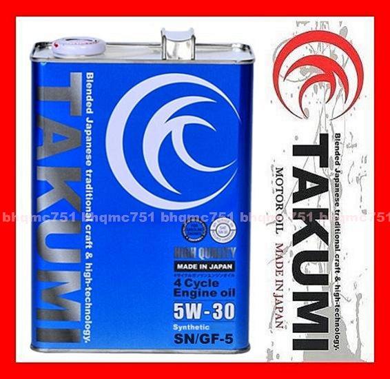 TAKUMI 5W-30 6L 省燃費 100％化学合成油 タクミエンジンオイル.