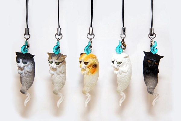 Twitter発 猫魂（ねこだましぃ）携帯ストラップイヤホンジャック