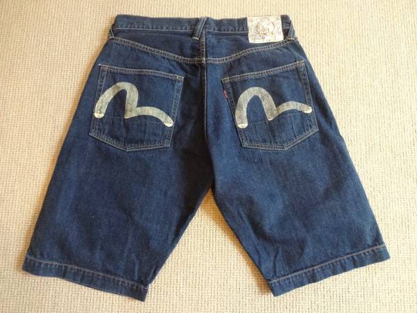 エヴィス　7001　ショーツ　　白カモメ　USED品