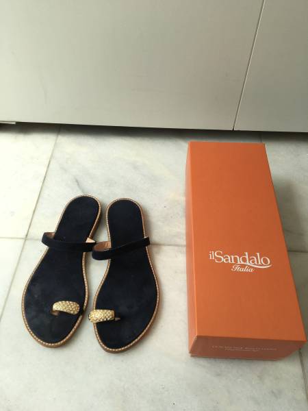 2万8000円★Il Sandalo イルサンドロ　３６サイズ　23.5 ネイビ