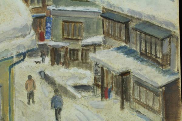 山下清 油彩画F6号 ロンドンのタワーブリッジ 山下 清 手書き肉筆画 裸
