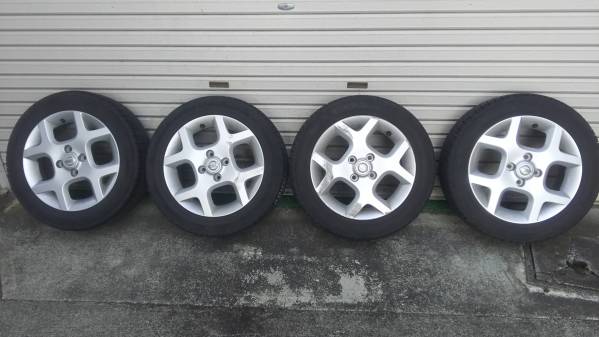 日産キューブ Z11 純正アルミ 175/60R15 タイヤ 4本セット アルミには2