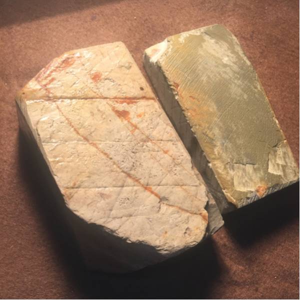 ★理容 理髪 天然砥石 年代物 希少 2品 B-004