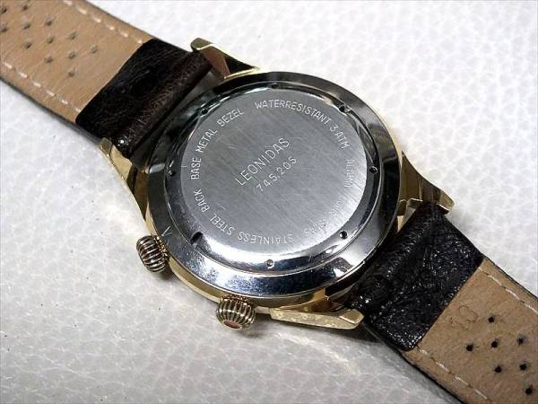 スイス製 レオニダス アラーム付き 手巻き時計 OH済み 美品 【公式通販】