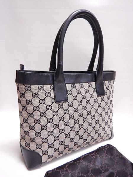 ■GUCCI グッチ GG柄 メンズ可　トートバッグ　グレー■5-7