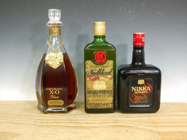 T453 ニッカ ブランデー，ウイスキー3本セット アルコール ブランデー