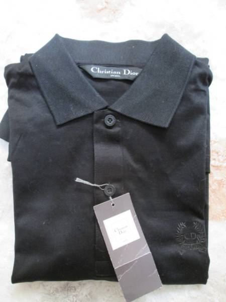 新品☆タグ　クリスチャンディオール　長袖ポロシャツ　S~M　黒