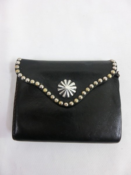 RRL コンチョ レザースタッズ ウォレット イタリア製