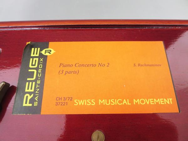 昭和レトロReuge Memory A.L. Webber オルゴール及び宝石箱 REUGE MUSIC オルゴール 72弁 象嵌 宝石箱 NO.13538 中古14神38 発送元
