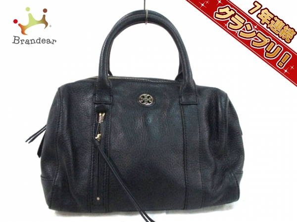 トリーバーチ ハンドバッグ 美品 黒 レザー TORY BURCH ブラック 