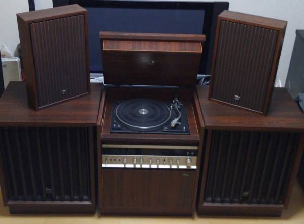 VICTOR ビクター CD-4 system DF-15 木製ステレオ(ビクター)｜売買され
